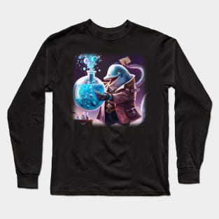 Mad dolphin scientist experimenting Long Sleeve T-Shirt